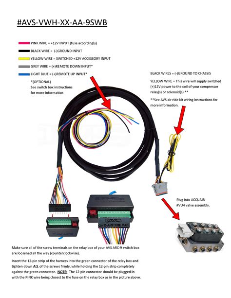 Customize hundreds of electrical symbols and quickly drop them into your wiring diagram. AVS VALVE WIRING HARNESS 10', 15', 20' - ACCUAIR VU4 VALVE TO AVS 9-SWITCH BOX - AVS