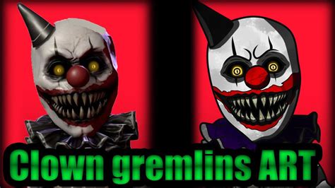 Draw Clown Gremlins From Dark Deception Рисую Клоуна гремлина из