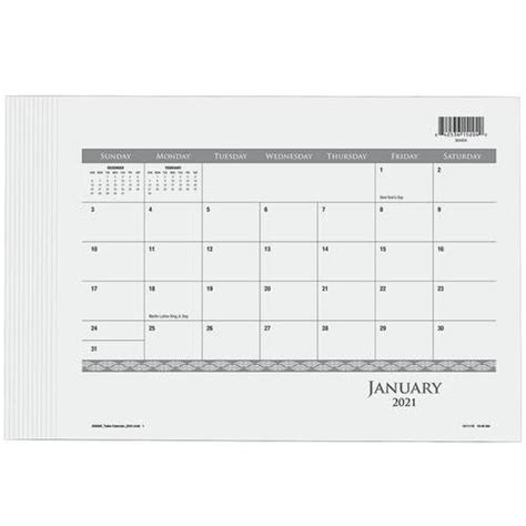 Desk Pad Calendar Refill 2021