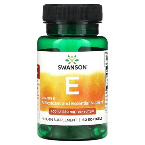 Swanson Vitamin E Mg Iu Softgels Count King Soopers