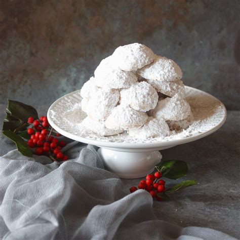 Greek Christmas Almond Shortbread Cookies From Marilenas Kitchen