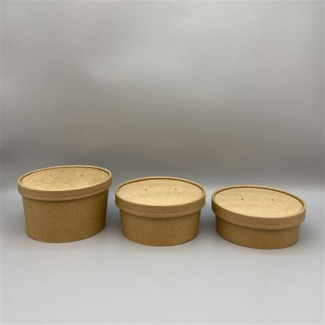 High Quality Kraft Paper Disposable 1300ml Salad Bowl With Lid China Biodegradable Tableware