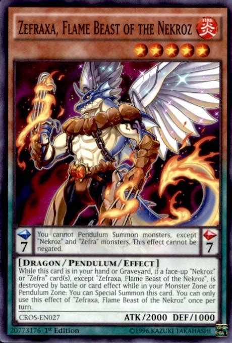 Yugioh Crossed Souls Single Card Common Zefraxa Flame Beast Of The
