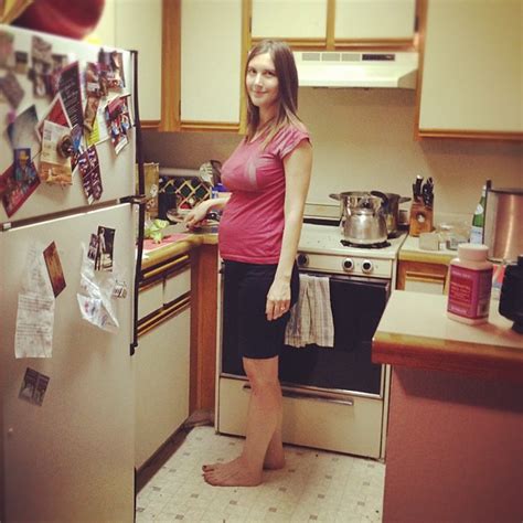 barefoot and pregnant in the kitchen making broccoli past… flickr