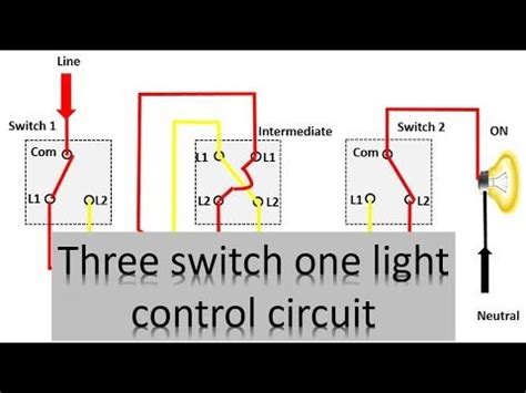 If you need to review what a circuit is or the function of either way, the travelers between the switches end up giving hotness or unhotness to the light leg. (23) 3 switch one light control diagram | three way lighting circuit | Earth Bondhon - YouTube ...