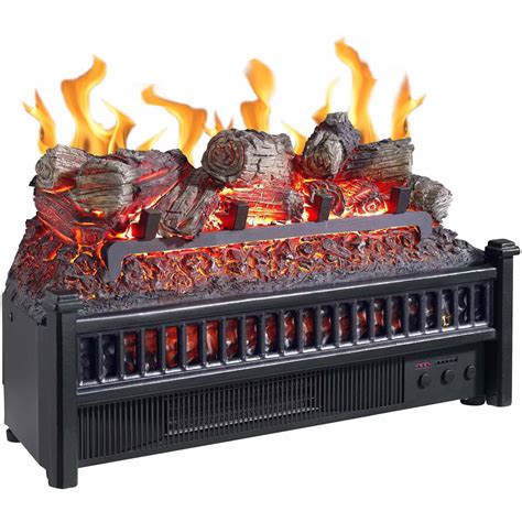 It is a firebox insert with a curved front glass panel. Electric Fireplace Logs Insert Crackling Heater With ...