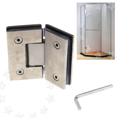 Glass Door Hinge For Inset Doors Bathroom Shower Polished Chrome Plated