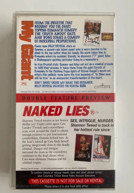 Naked Lies Vhs Video Box Office First Release Preview Tape Shannon Tweed Picclick