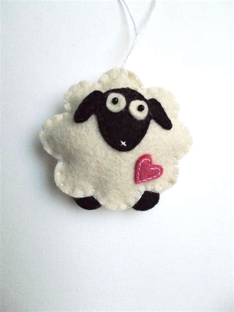 Sheep Ornament Felt Easter Decoration Gifts For Her Etsy Felt