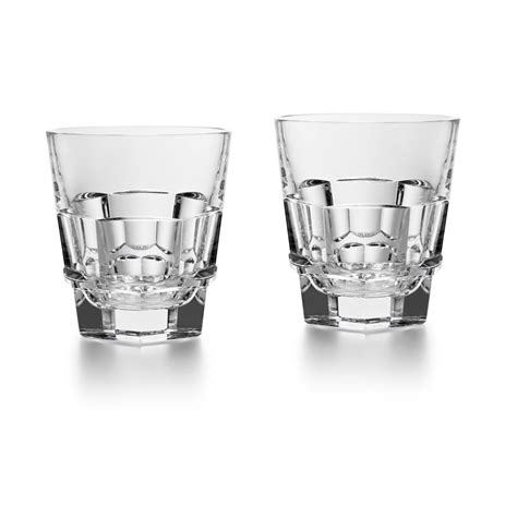 Baccarat Crystal Harcourt Abysse Tumbler Pair Crystal Classics