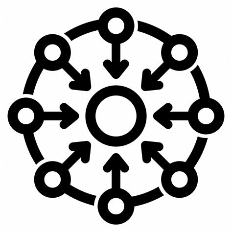 Centralized Network Organization Structure System Icon Download