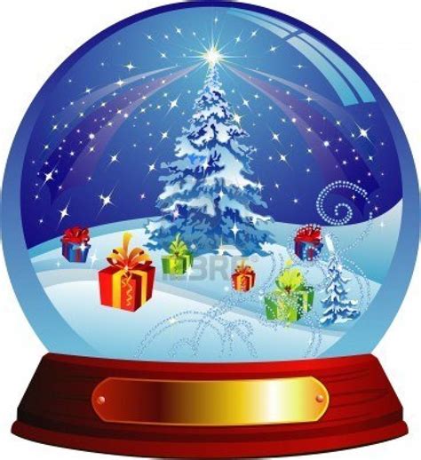 Stock Vector Snow Globes Christmas Snow Globes Globe Clipart