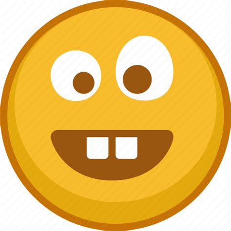 Crazy, emoji, emoticon, emoticons, emotion, smile, teeth icon png image