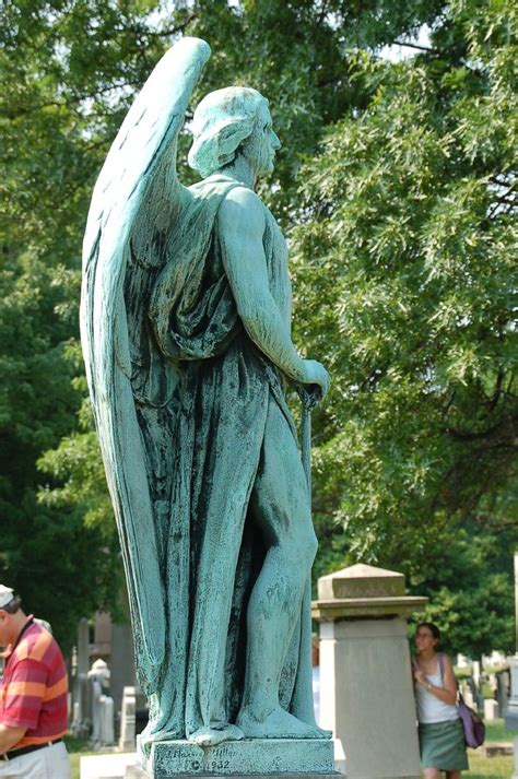 Already in prehistory female sculptures as well as wall paintings of women were made. Male angel statue | Greenmount Cemetery, Baltimore ...