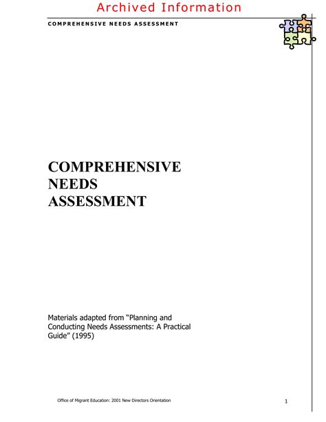 Needs Assessment 20 Examples Format Pdf Examples