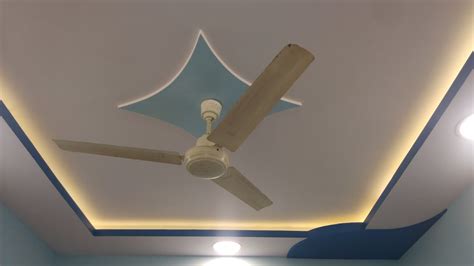 Pop Ceiling Design For Hall With 2 Fans Shelly Lighting