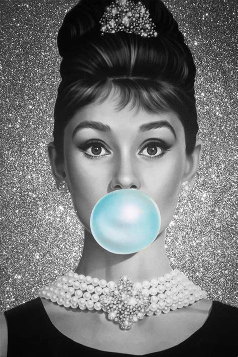 Custom Canvas Wall Decals Bubble Audrey Hepburn Decor Audrey Hepburn