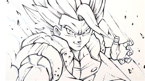 I started with a pencil sketch then moved to inking and finally colored with markers. Drawing Gogeta Dragon Ball Super | Fan-art - Inking - YouTube