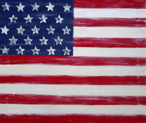 Abstract American Flag Painting Painting By Holly Anderson