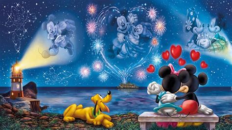 Walt Disney Mickey And Minnie Love Couple Wallpaper Hd 1920x1080