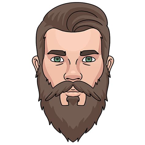 How To Draw A Beard Really Easy Drawing Tutorial