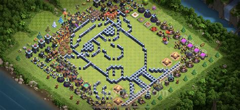 Best Funny Troll Base Th14 With Link Town Hall Level 14 Art Base Copy