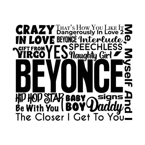 Beyonce Crazy In Love Album Svg Etsy