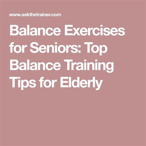 Balance Exercises For Seniors Top Balance Training Tips For Elderly