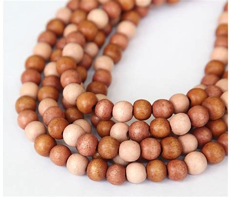 Dyed Wood Beads Pink Multicolor 8mm Round Golden Age Beads