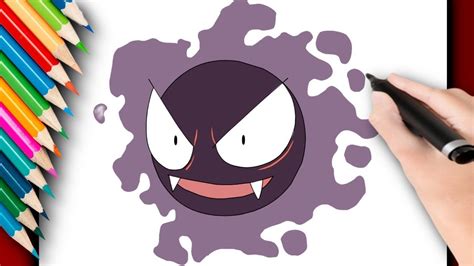 How To Draw Gastly Pokemon Easy Special Pokemon Generations Youtube