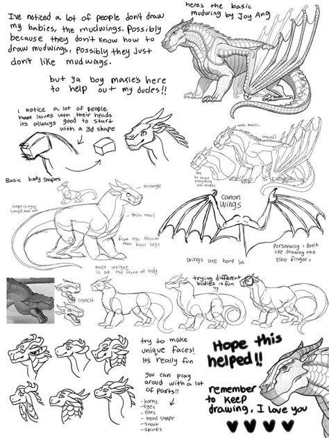 Mudwing Tutorial By Pawpplio Dragon Sketch Dragon Drawing Wings