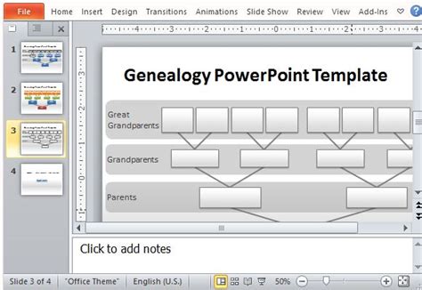 Genealogy Tree Powerpoint Template