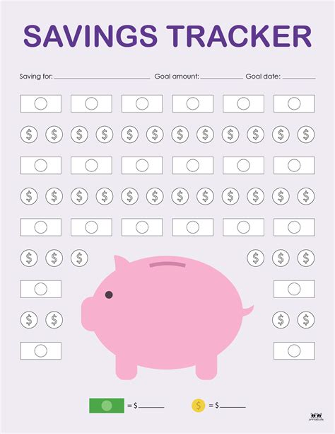Visual Savings Tracker Printable
