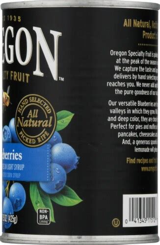 Oregon Specialty Fruit Blueberries In Light Syrup 15 Oz Kroger