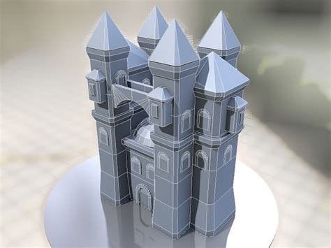 Papercraft Castle Built With Cinema4d And Pepakura