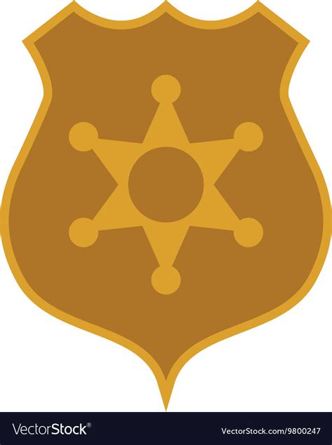 Police Badge Icon Royalty Free Vector Image Vectorstock