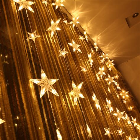 Five Pointed Star Curtain Lights Led Lights Flash Lamps Wedding