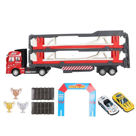 Mega Hauler Truck Alloy Transport Car Carrier Truck Toy Con Pista De