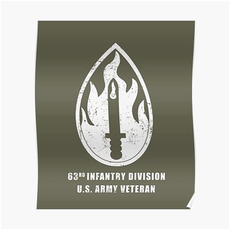 Us Army 63rd Infantry Division Veteran Poster For Sale By Juliauongdz