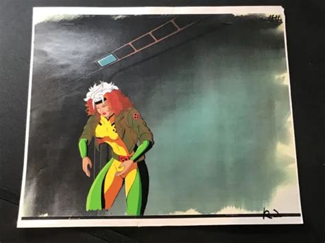 X Men Rogue Animation Production Cel And Background 1990s Tv Series