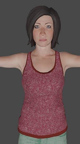 3d Model Woman Zinaida Low Poly Ready For Games 3d Model Vr Ar Low