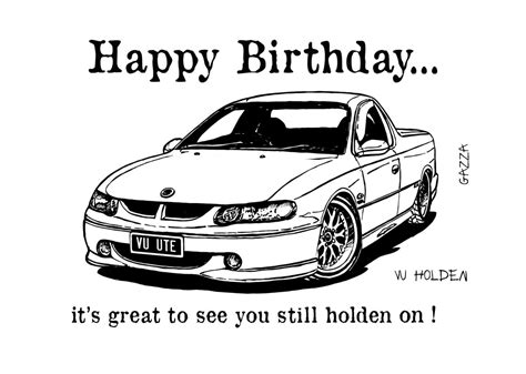 Vu Holden Ute Birthday Card Etsy
