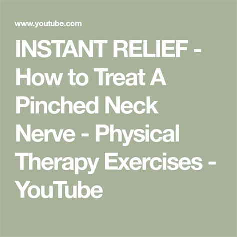 Pin On Pinched Nerve Remedies