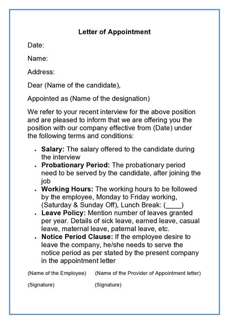 The appointment letter is the first piece of document handed to the candidate who has gone through the interview and has been selected for the position. Appointment Letter | Job Appointment Letter Format, Sample ...