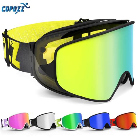 Copozz Ski Goggles 2 In 1 With Magnetic Dual Use Lens For Night Skiing Anti Fog Uv400 Snowboard
