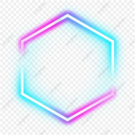 Hexagon Clipart Transparent Png Hd Neon Purple And Cyan Hexagon Neon