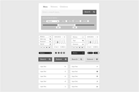 Minimal Flat Form Ui Custom Designed Web Elements Creative Market