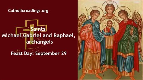 Saints Michael Gabriel And Raphael Archangels Feast Day September Catholic Saint