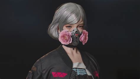 Cyberpunk Girl Gas Mask Flower 4k Hd Wallpaper Rare Gallery