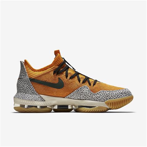 The nike lebron 16 is true to size which means you should be able to buy them online with nike's lebron 16 is made up of battleknirt 2.0 and nubuck, making it sound like it means business right from. Nike LeBron 16 Safari Atmos